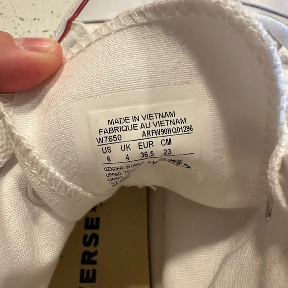 White Converse High-Top Sneakers - Picture 4 of 5